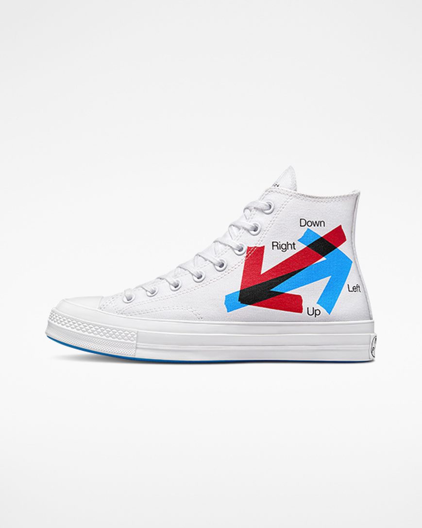 Women's Converse x Patta x Experimental Jetset Chuck 70 High Top Shoes White / Red / Blue | AU 39816V